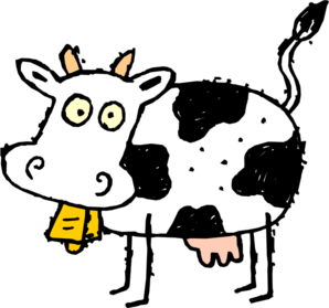Diseased Cow Drawing Clip Art
